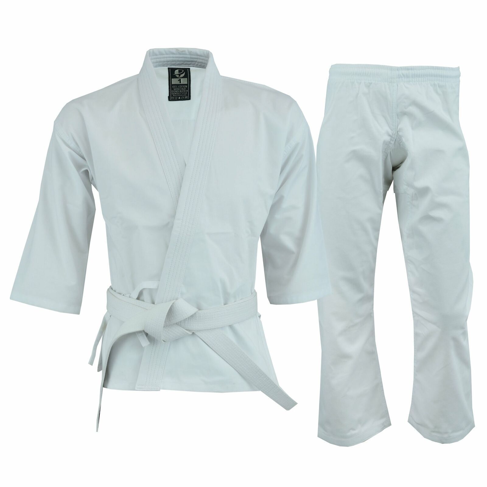 New Custom Made Mid weight Karate Uniform for Kids & Adults 8oz Karate Gi Martial Arts Uniform Student with Free White Belt