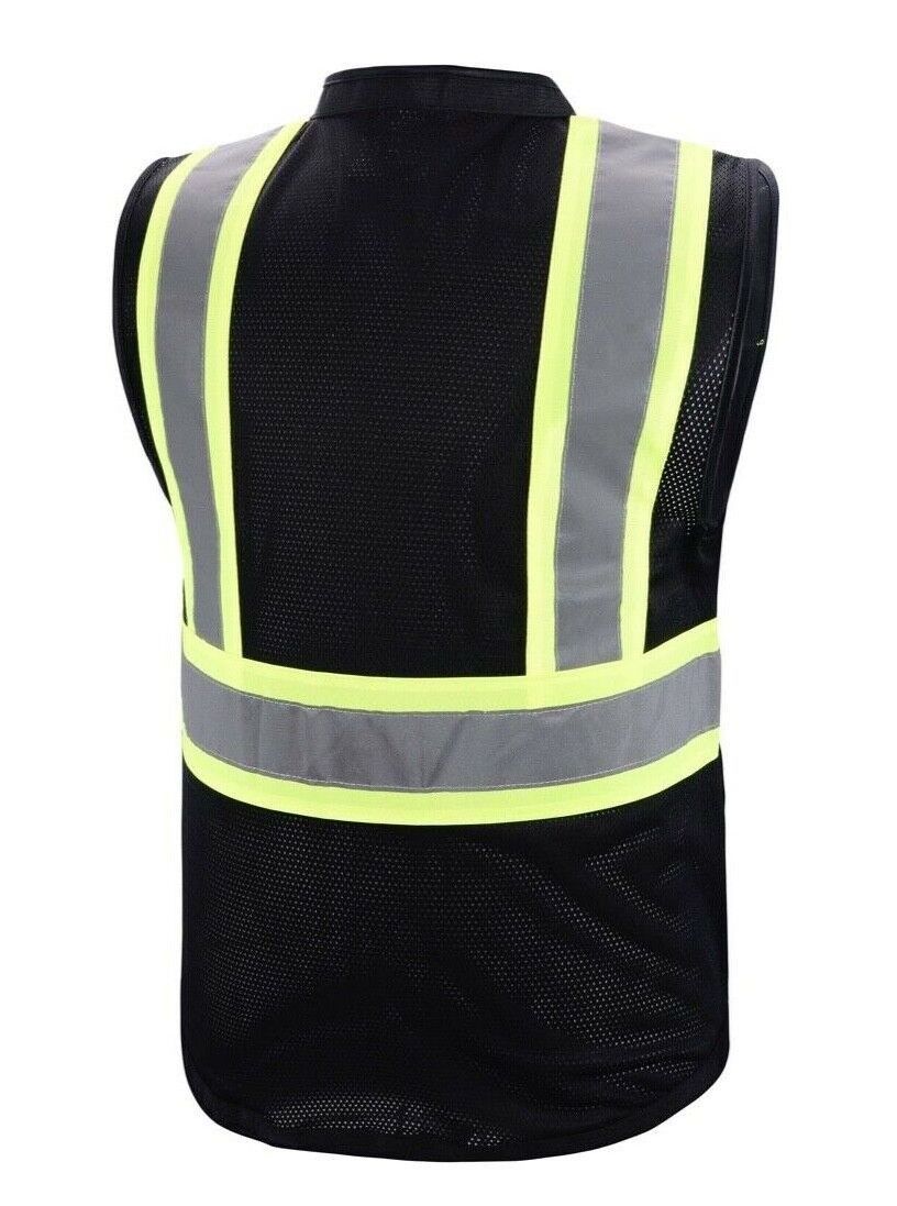 New Custom Design Black Two Tones Safety Vest ,With Multi-Pocket Tool