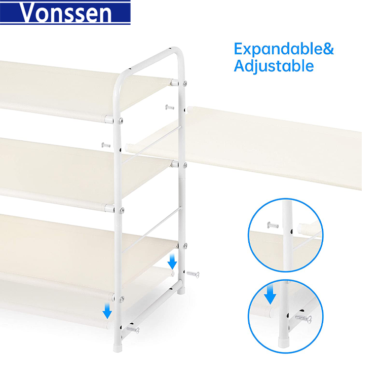 Long Shoe Rack for Closet Stackable Wide Shoe Shelf Organizer and Storage for Floor