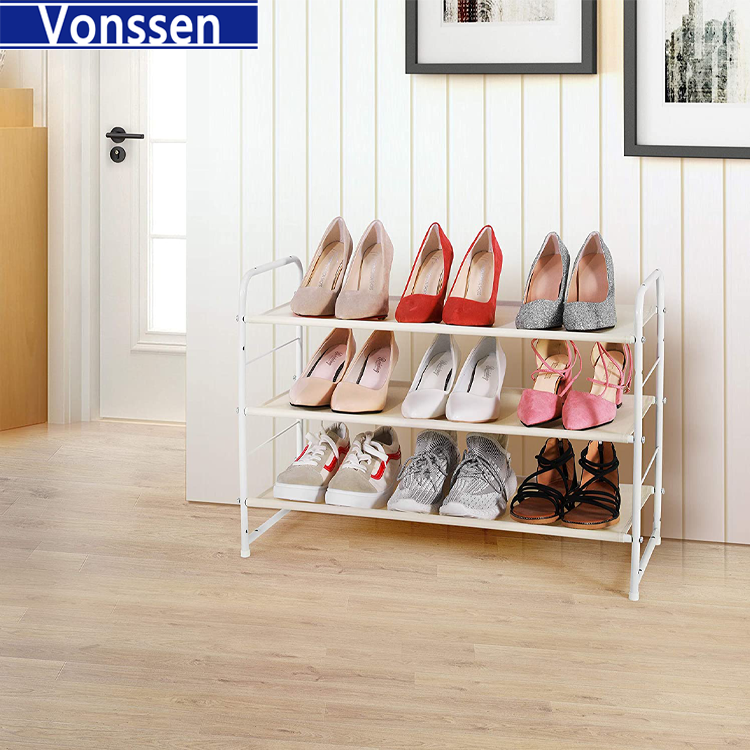 Long Shoe Rack for Closet Stackable Wide Shoe Shelf Organizer and Storage for Floor