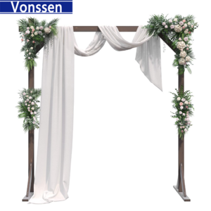 Wooden Wedding Backdrop Stand Ceremony Arch Bridal Background Decoration for Outdoor Birthday Party Memorial Day