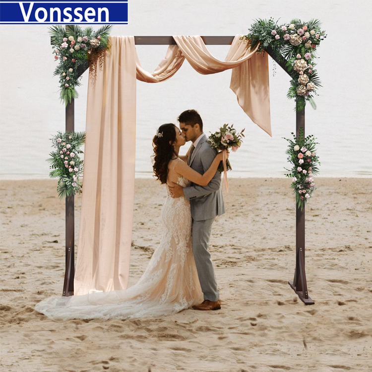 Wooden Wedding Backdrop Stand Ceremony Arch Bridal Background Decoration for Outdoor Birthday Party Memorial Day