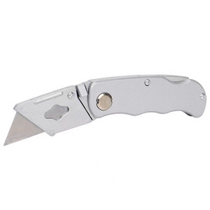 folding Utility Knife, Box Cutter Retractable Foldable Heavy Duty Quick Change blade