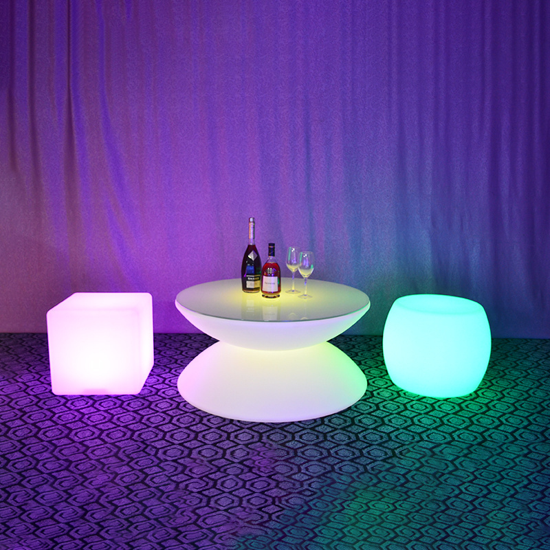 Modern bar furniture coffee table waterproof Light up bar table