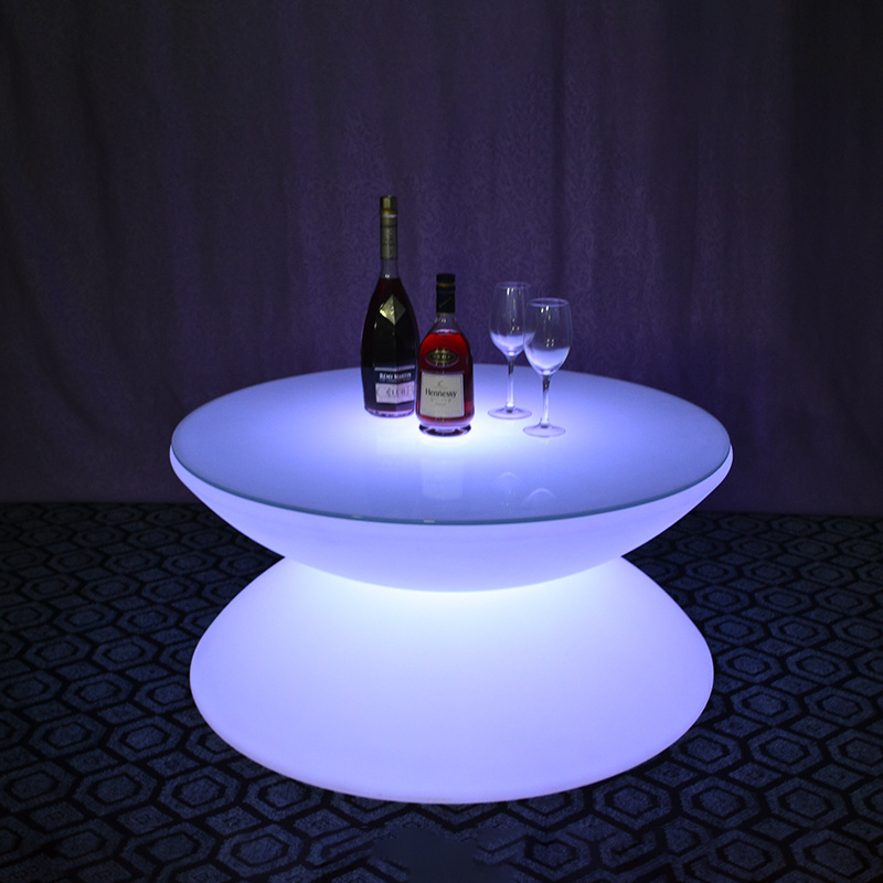 Modern bar furniture coffee table waterproof Light up bar table