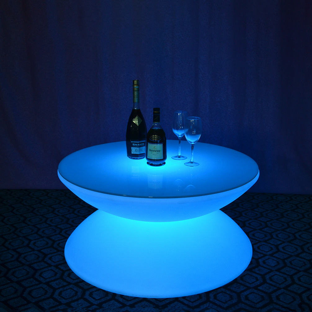 Modern bar furniture coffee table waterproof Light up bar table