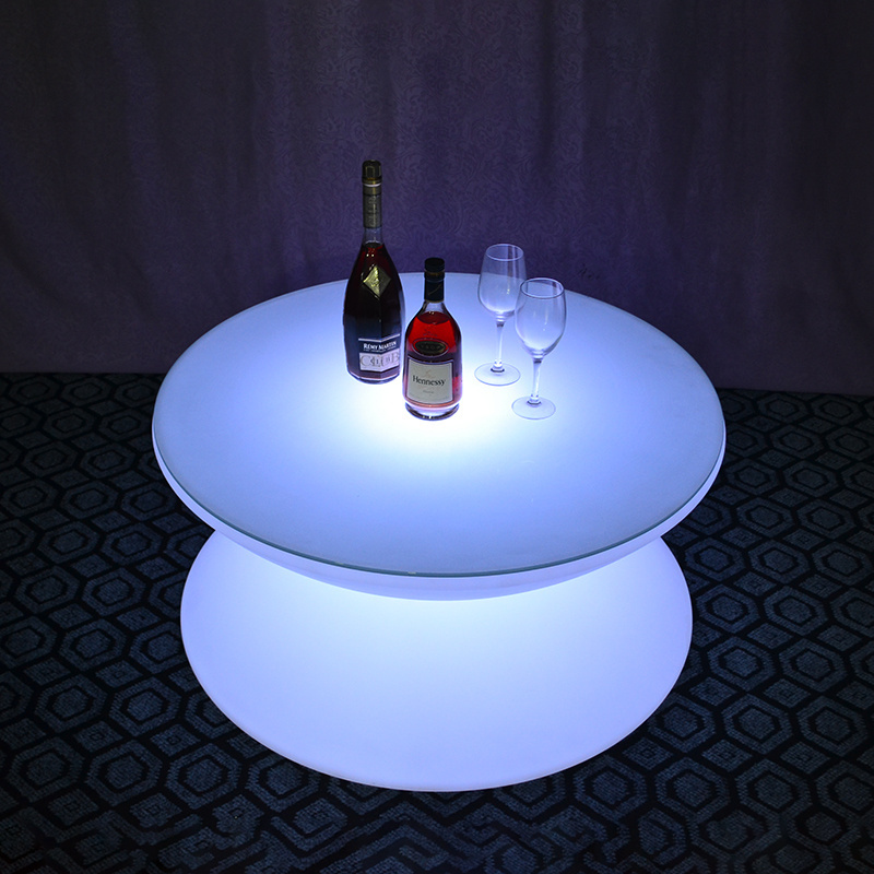 Modern bar furniture coffee table waterproof Light up bar table