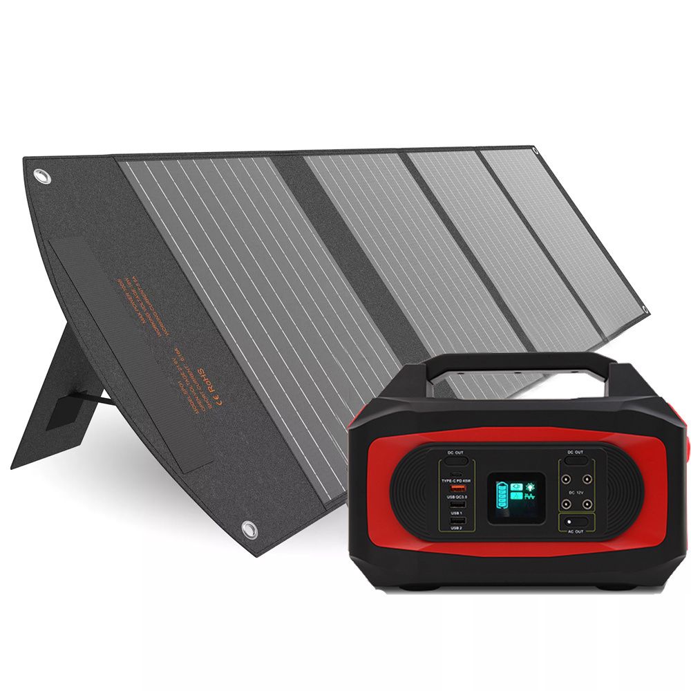 Electric Small Solar System 500 Watt Solar Panel 1000 Watt Portable Power Station Solar Generate System For Outdoor Camping