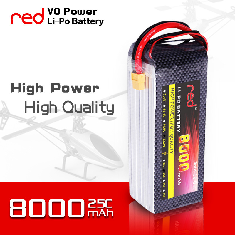 RC Airplane Micro Lipo Battery 3.7V 1S 8000mAh Lithium Pack JST Deans T plug