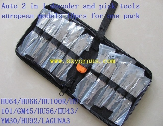 Auto Pick and Decoder Lock Plug Reader Car Hand Tools repair kit (HU64/HU66/HU100R/HU101/GM45/HU56/HU43/YM30/HU92/LAGUNA3)