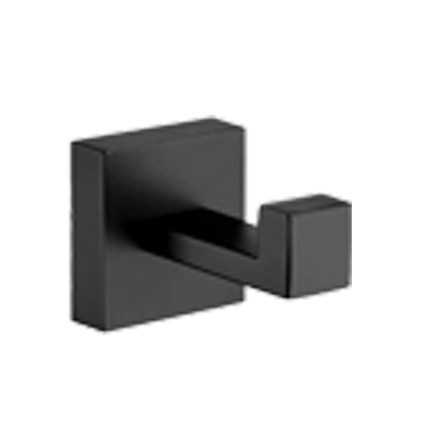 Factory Price stainless steel matte black Wall mounted Bathroom Single Robe hook black bathroom accessories