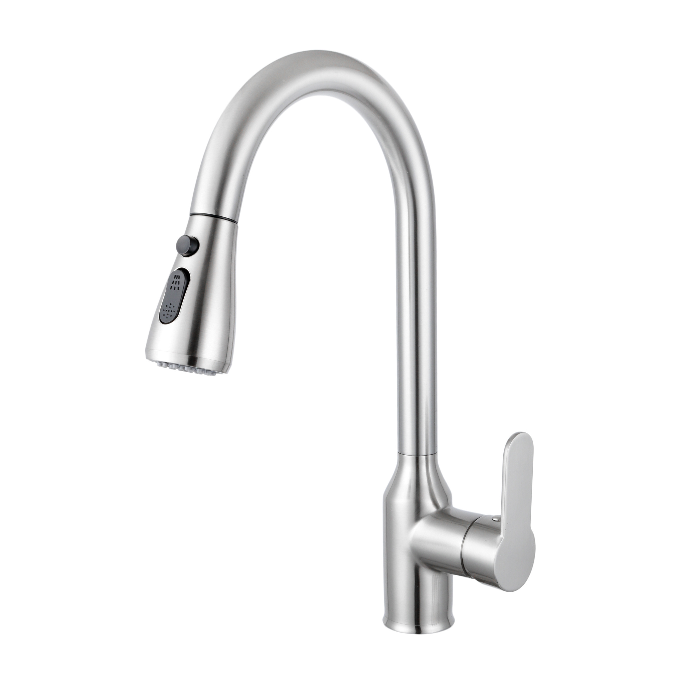 Brass Kitchen faucet pull out pull down nickel brushed kitchen faucet mixer with flexible hose Water Tap