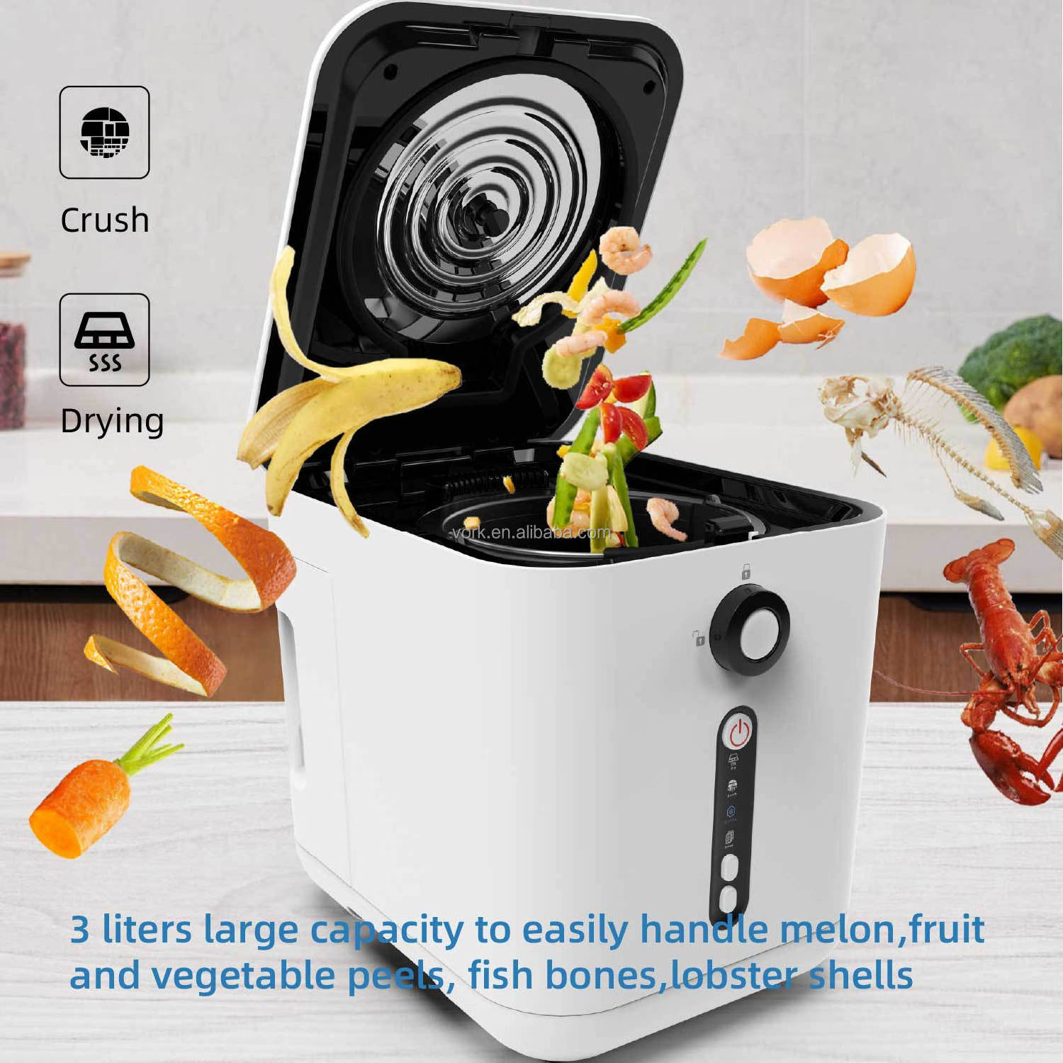 Household home portable electric kitchen recycling food waste composter garbage disposer machine