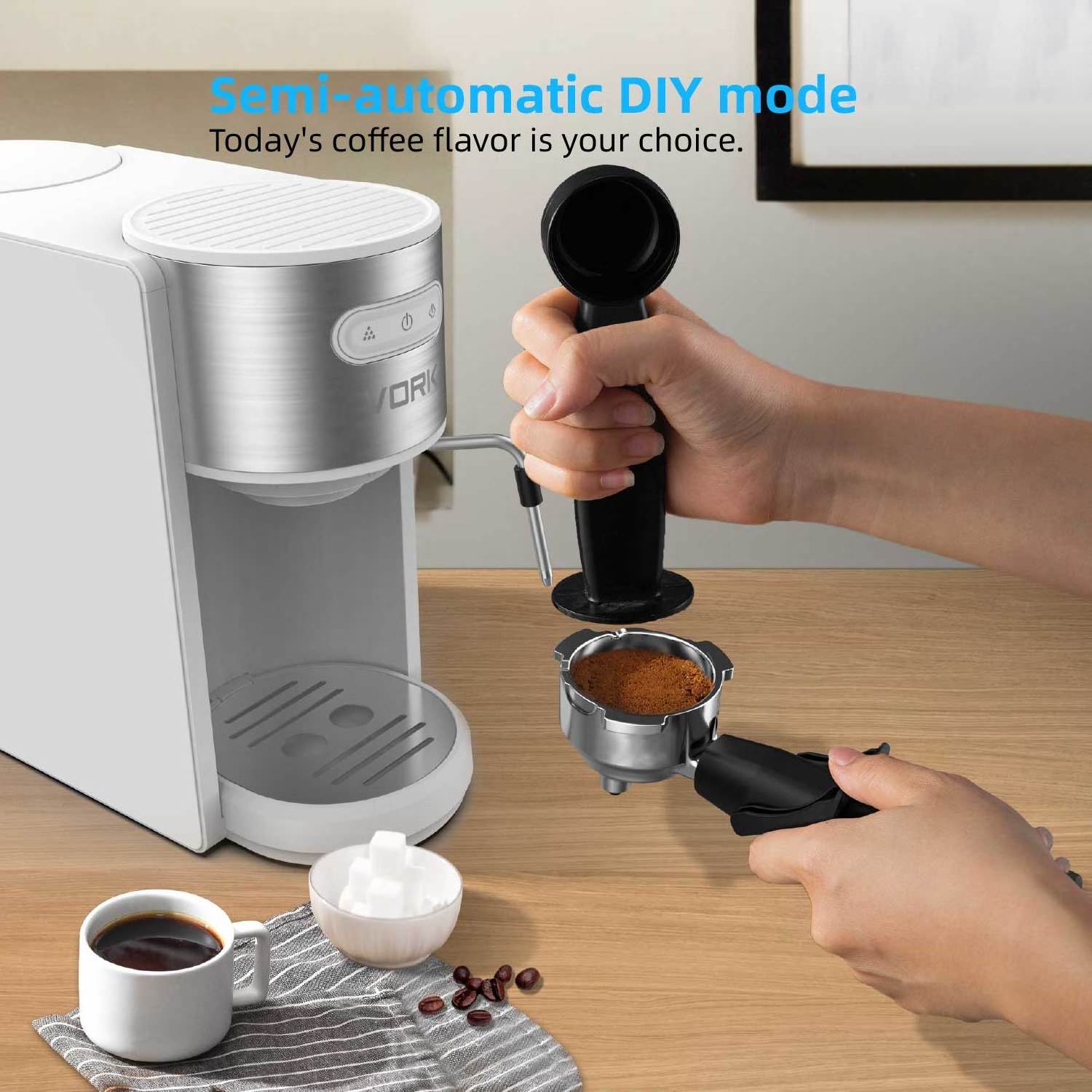 VORK Coffee Maker Machine High Quality China Electric Capsule Coffee & Cappuccino Machine Nova Espresso Machine Free Spare Parts