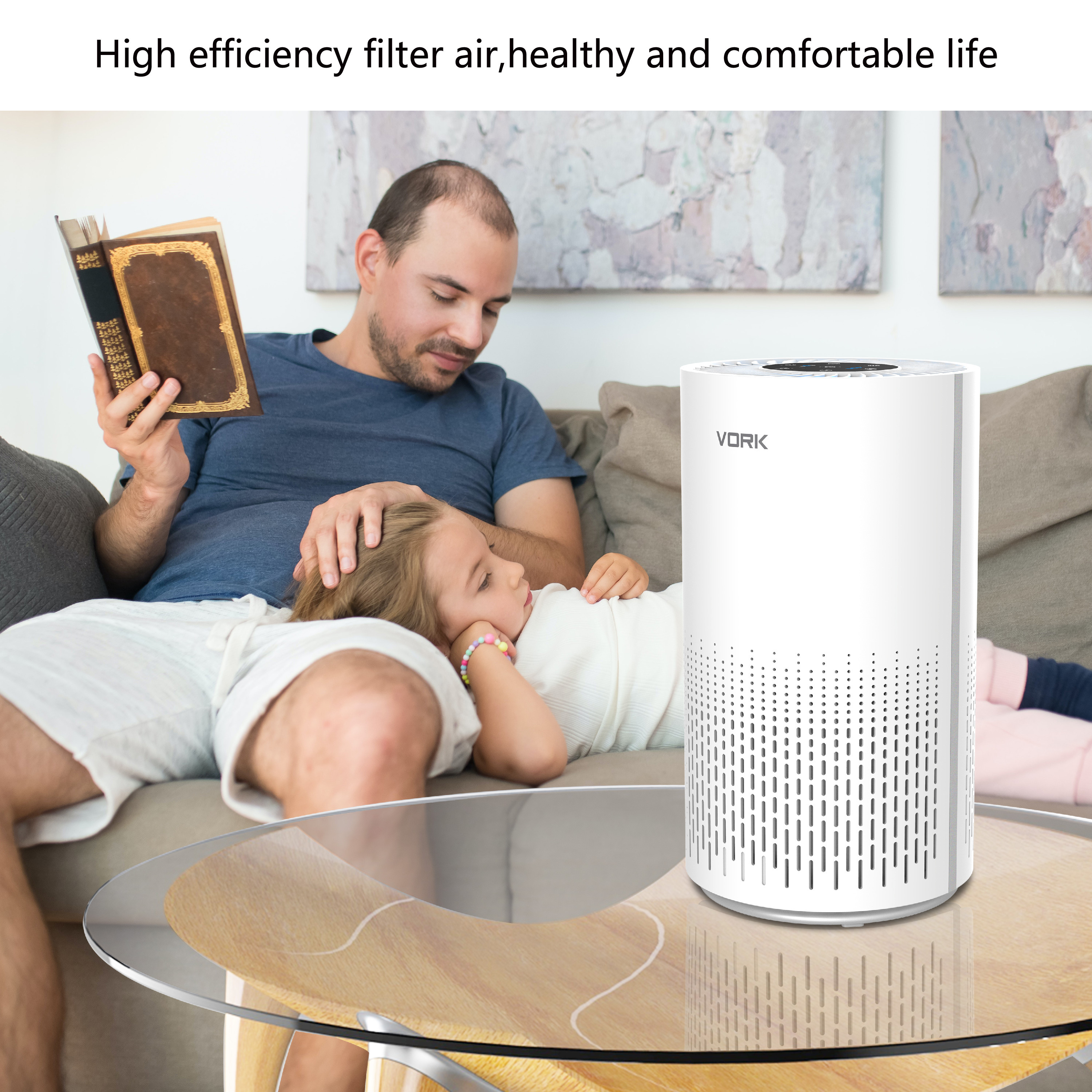 2023 New Arrival Portable Tuya App Wifi Air Purifier Electronic Powerful Air Purifier with H13 Hepa Filter