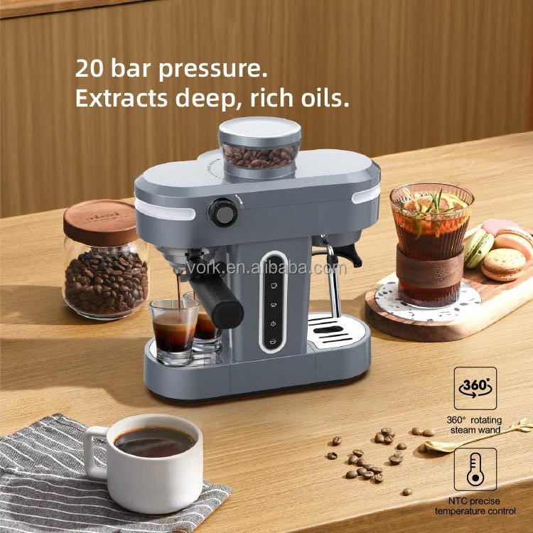 Professional Semi Automatic Espresso Machines Home Restaurant Commercial Expresso Espresso Maker Coffee Machine with Grinder