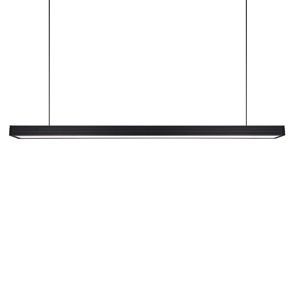 Nice dining room black led linear pendant light modern led office light hanging fixture linear light for indoor room