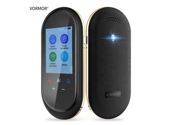 All New Vormor Smart Voice Translator 2.4'' Touch Screen Customize Iflytek Audio Conference System Language Translator