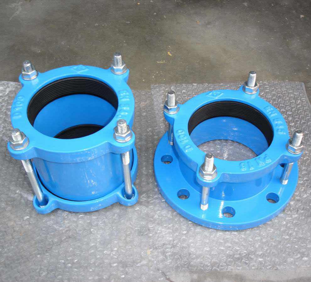 Ductile cast iron wide range flange adaptor universal flange adaptor for PE/PVC/DI pipes