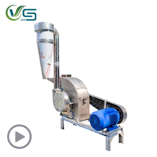 Stainless steel industrial fine powder grinder/grain seed hammer mill/rice crusher machine