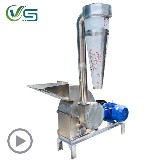 Stainless steel industrial fine powder grinder/grain seed hammer mill/rice crusher machine