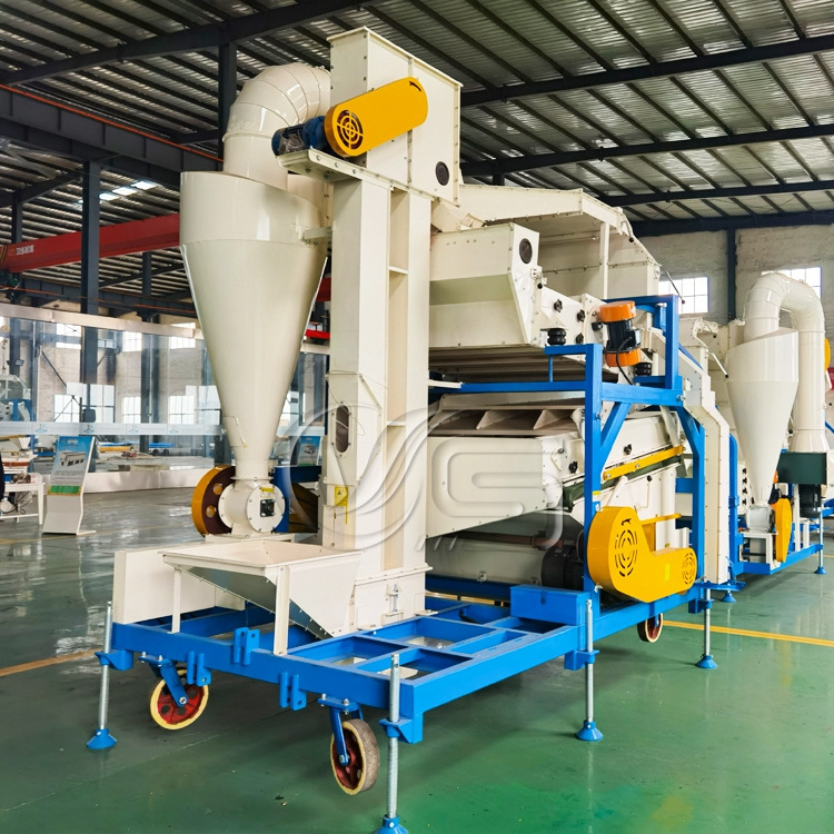 Double winnowing grain seed cleaning grading machine for millet sesame soybean rice wheat