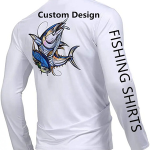 Custom Design Your Own Fishing Jersey Sublimated Quick Dry UPF50+ Sun Protection Blank Fish Shirts Men Long Sleeve Fishing shirt