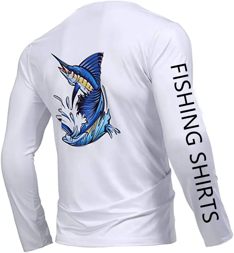 Custom Design Your Own Fishing Jersey Sublimated Quick Dry UPF50+ Sun Protection Blank Fish Shirts Men Long Sleeve Fishing shirt