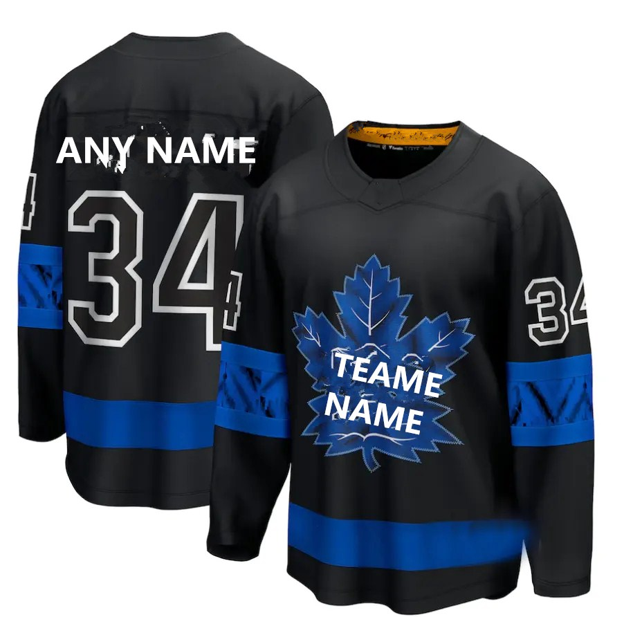 Custom Cheap Unique Hoodie Hockey  Hoodie Tackle Twill Team Ice Hockey Jersey with Hood Lace Up Hockey Jersey