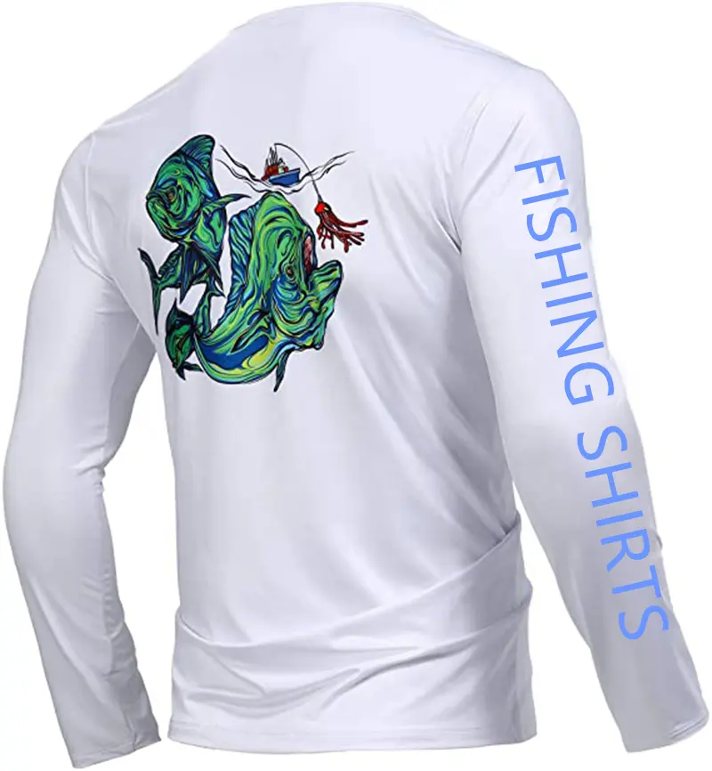 Custom Design Your Own Fishing Jersey Sublimated Quick Dry UPF50+ Sun Protection Blank Fish Shirts Men Long Sleeve Fishing shirt