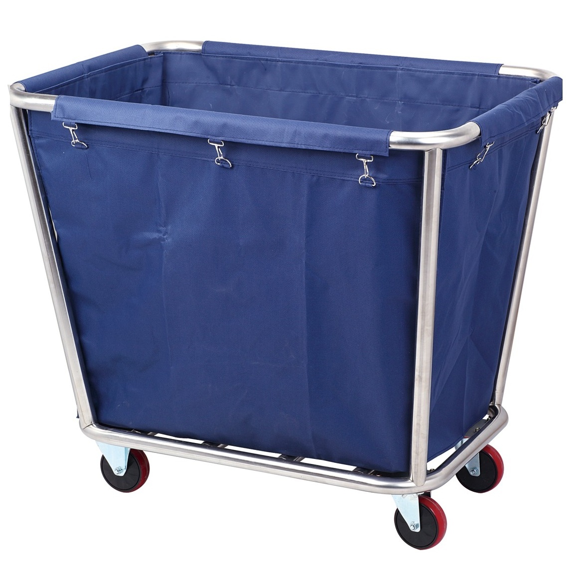 Hotel housekeeping rolling laundry baskets linen laundry trolley cart for laundry with wheels