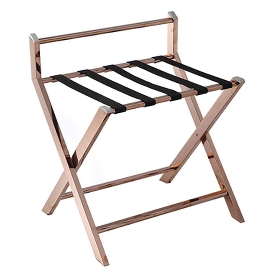 Hotel Bedroom Foldable Solid Wood Luggage Rack With Stand