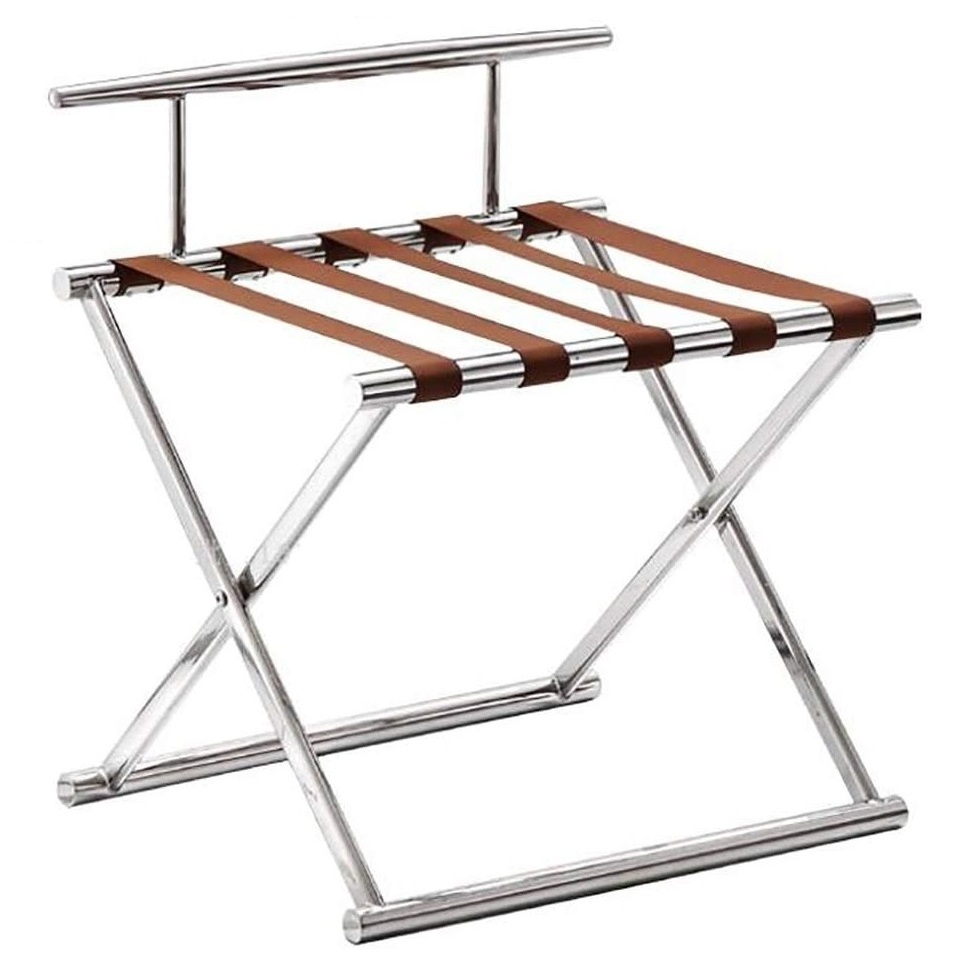 Hotel Bedroom Foldable Solid Wood Luggage Rack With Stand