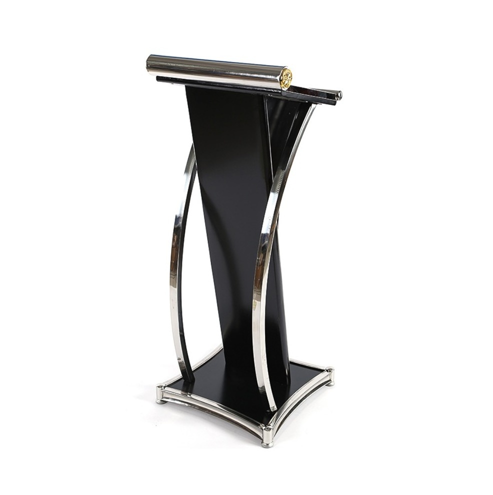 Modern Lectern Podium Speech Pulpit Commercial Furniture Rostrum Manufacture Commercial Hotel Metal Stainless Steel China