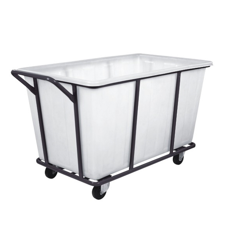 Hotel Plastic Maid Cleaning Housekeeping Trolley with Two Durable Bags Hotel laundry cart