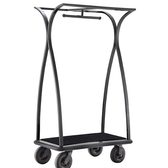 Wholesale Stainless Steel Luggage Trolley Hotel Lobby Cart