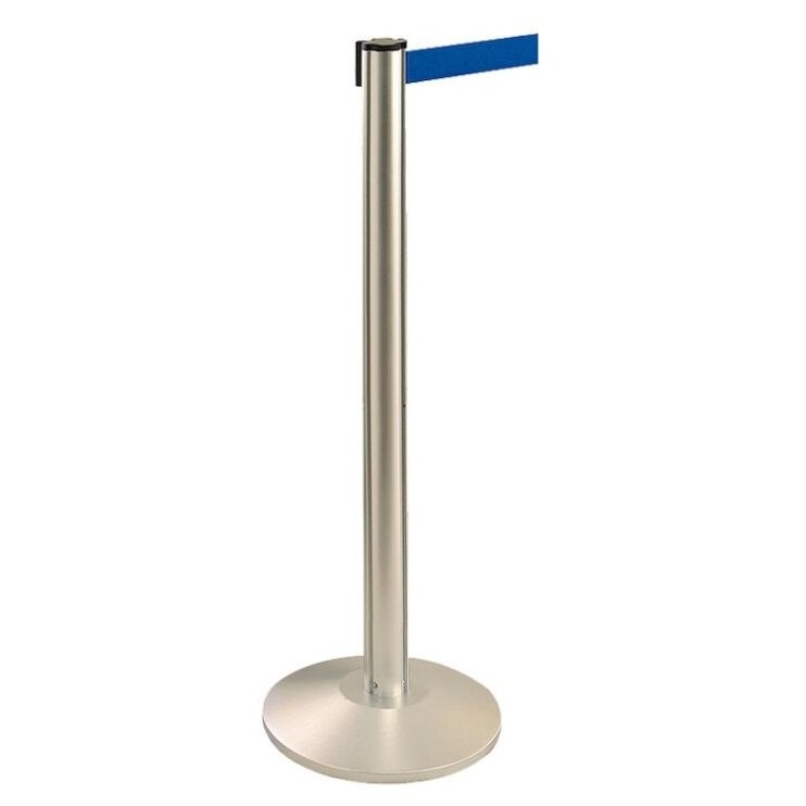 Outdoor traffic safety Retractable Belt Barrier plastic post crowd control stanchion  crash queue barrier for sale