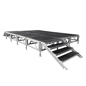 Mobile Portable Event Round Stage for Lighting Truss Stage  Aluminum Stage platform Podium