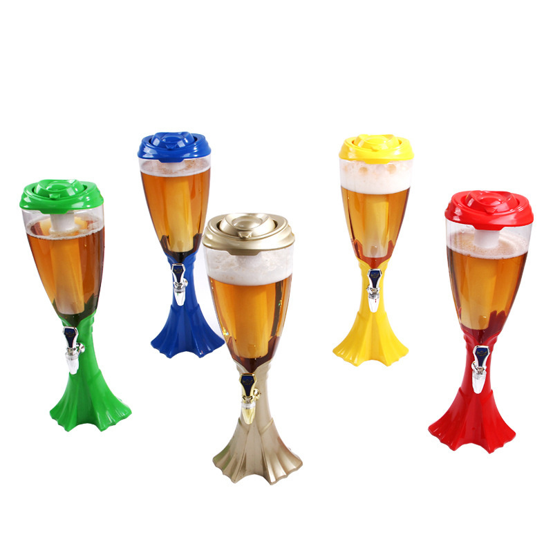 3 Liters Beer Tower Tabletop Automatic Beer Drink Liquor Dispenser OEM Feature Container Material Machine Origin Luxurious ABS