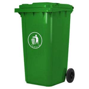 240loutdoor Plastic Recycle Garbage Waste Bin Trolley with Wheels Household Standing Rectangular Eco-friendly Stocked