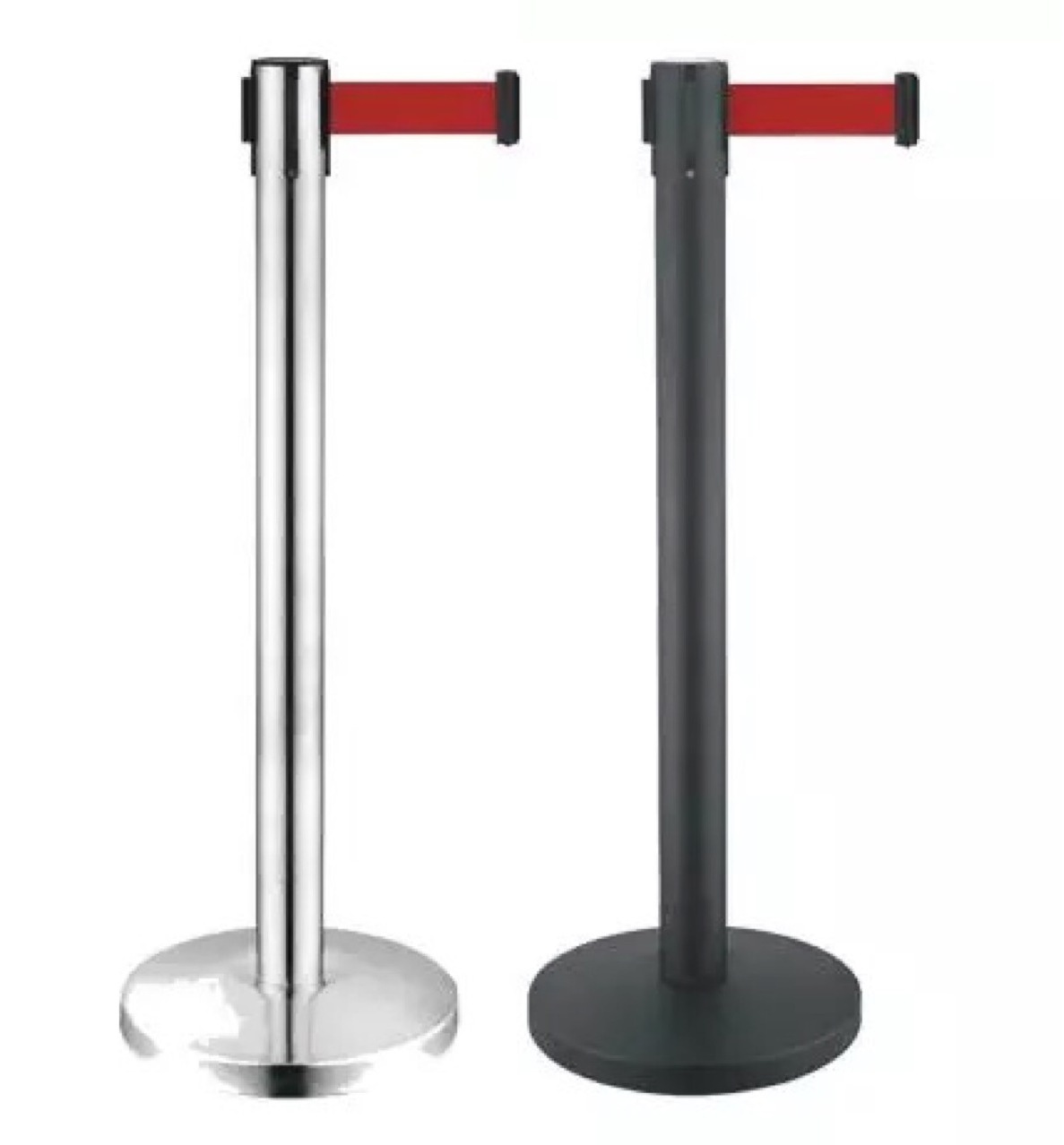 Trade assurance retractable belt stanchion railing airport queue barrier metal pole for sale