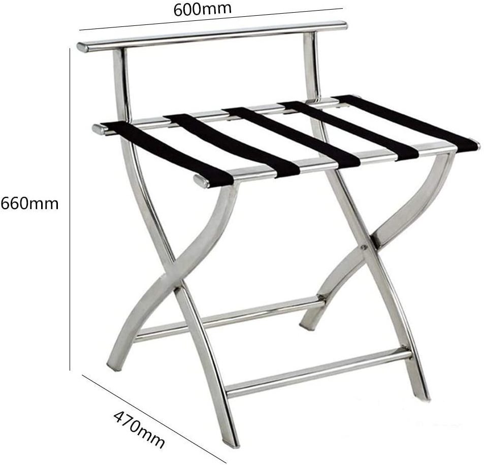 Wholesale home stainless steel luggage stand hotel wooden folding hotel luggage rack