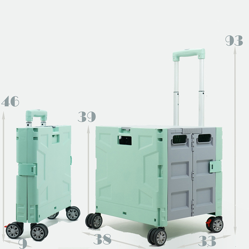 Crate Shopping Trolley/folding Boot Shopping Cart Trolley/ On Wheels