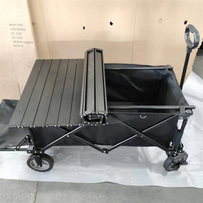 Outdoor Folding Utility Wagon Fold Camp Trolley Cart Garden Beach Fish Cart Picnic Wagon