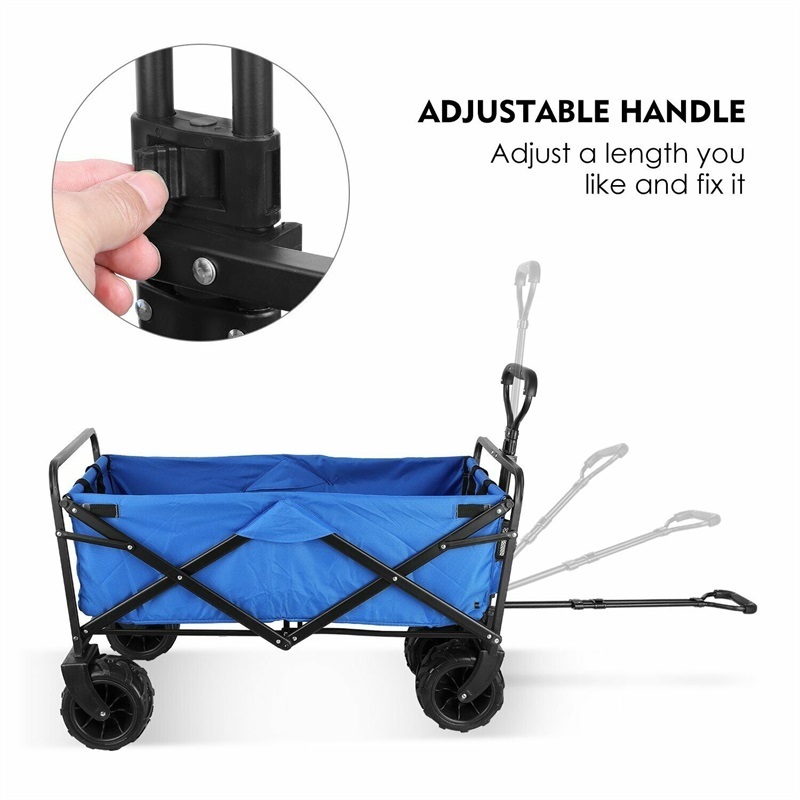 Good Camping Cart Trail Collapsible Folding Beach Utility Cart Trolley Wagon For Outdoor Garden Beach