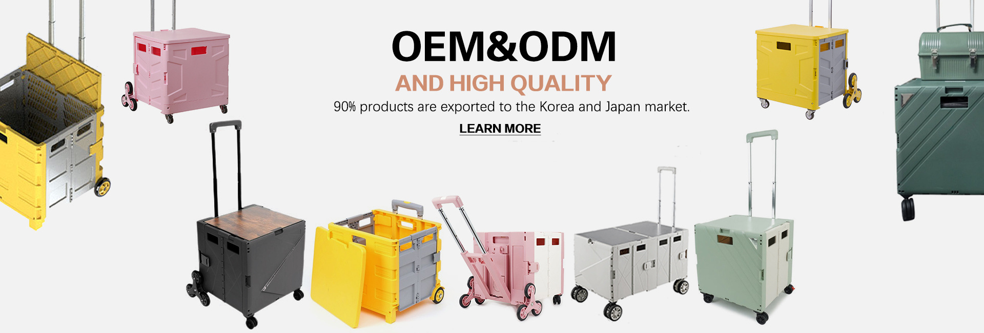 Folding Wagon Portable Baggage Hand Aluminum Trolley Truck Foldable Shopping Heavy Duty Load Capacity Hand Cart Wholesale