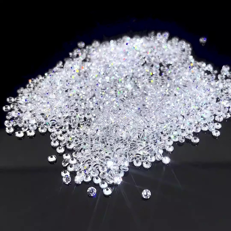 Wholesale small size loose cubic zirconia 1mm to 3mm european machine cut cubic zirconia in different color