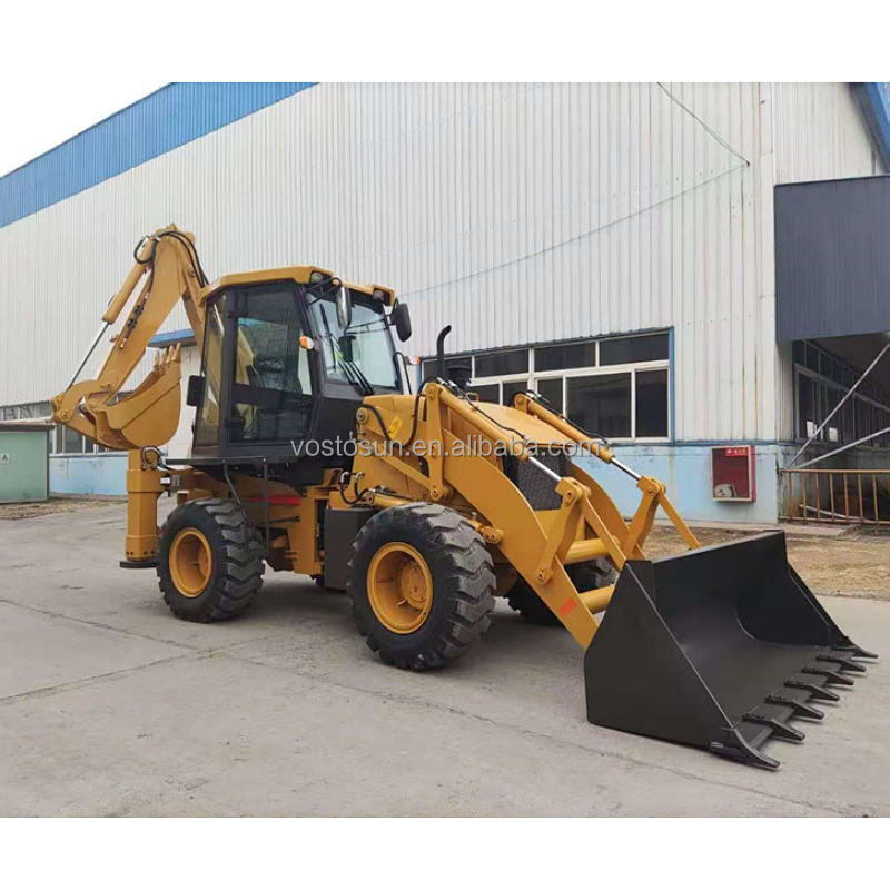 High Performance Loaders 4x4 Chinese Mini Backhoe Loader