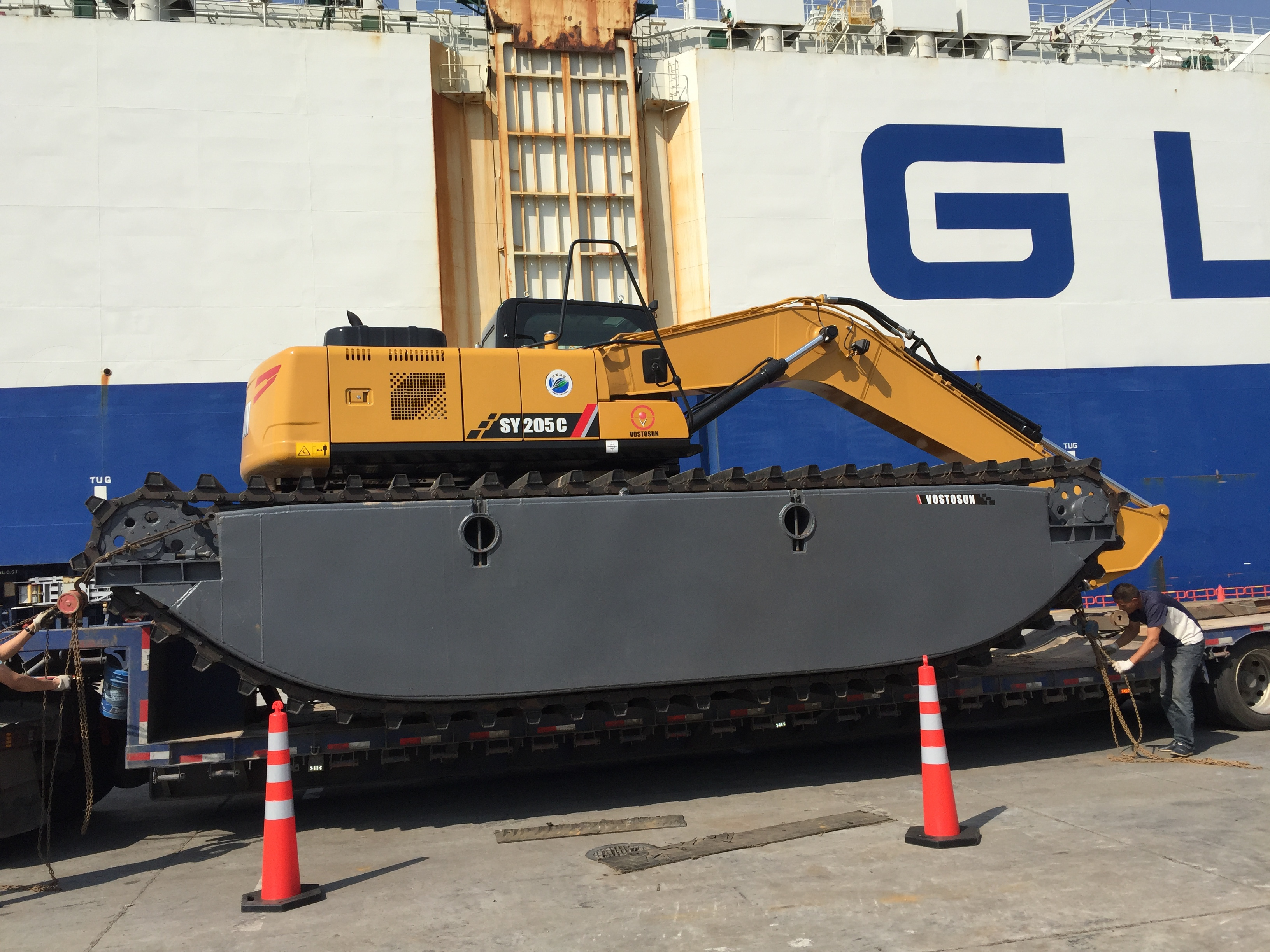 Hot sale SY205C 21Ton Swamp Buggy Undercarriage Underwater  Amphibious Dredging Excavator