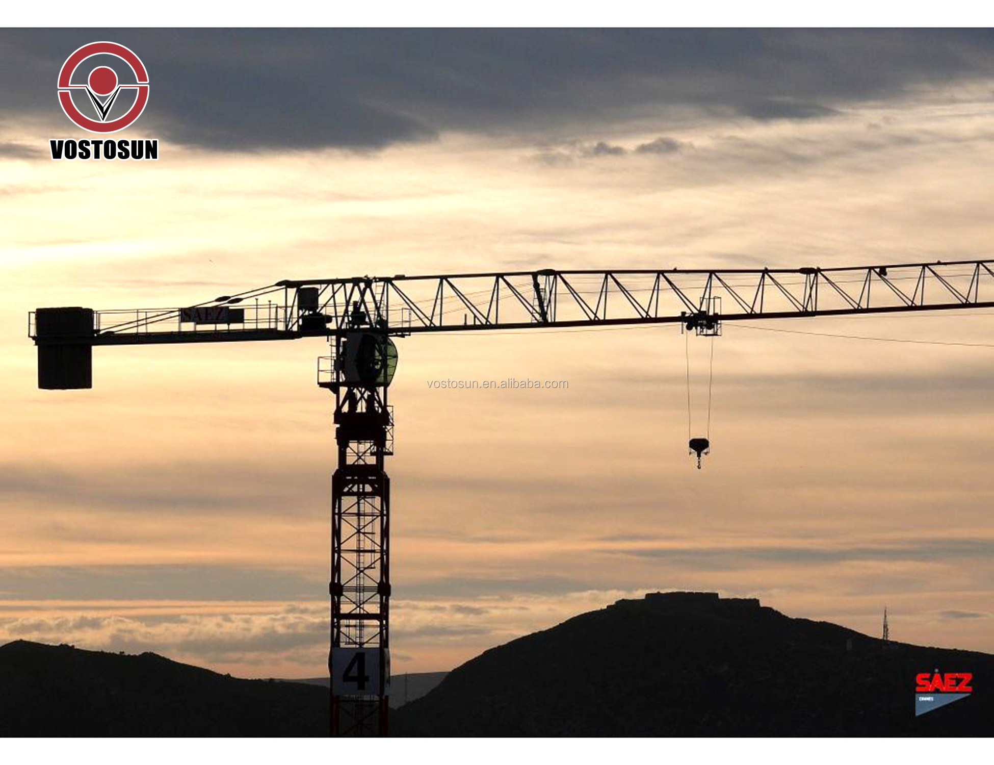 25t Topless XGT8039-25 Inner Climbing Tower Crane Small Tower mini Crane mounted crane price